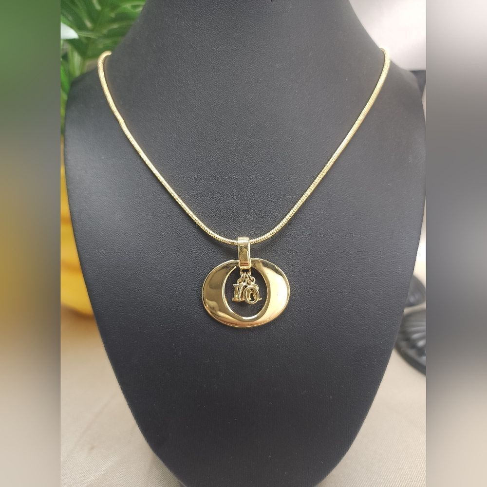 Authentic Christian Dior 90's Logo Necklace W/ Box - Picture 7 of 16